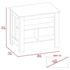 Isola da cucina in legno a 3 ripiani in stile casual
