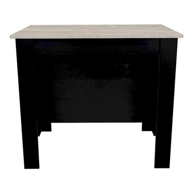 Isola da cucina in legno a 3 ripiani in stile casual