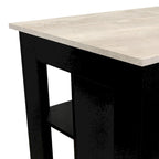 Isola da cucina in legno a 3 ripiani in stile casual