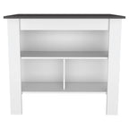 Isola da cucina in legno a 3 ripiani in stile casual
