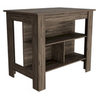 Isola da cucina in legno a 3 ripiani in stile casual