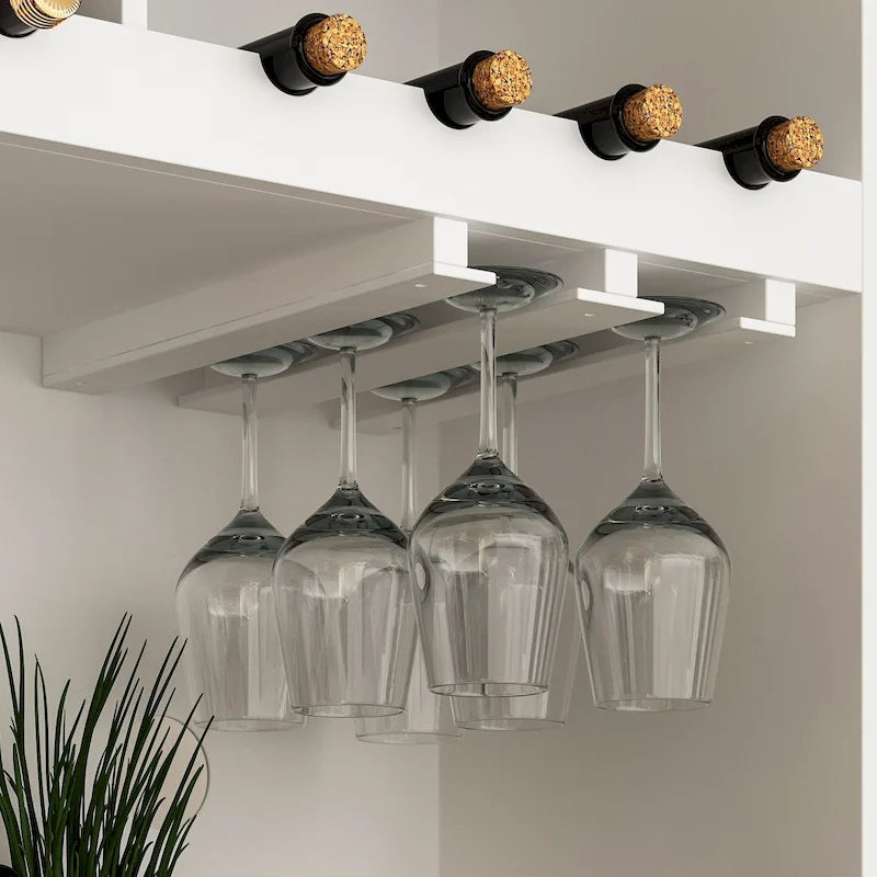 79Credenza da cucina con ante in vetro, mobile buffet laccato