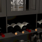 79Credenza da cucina con ante in vetro, mobile buffet laccato