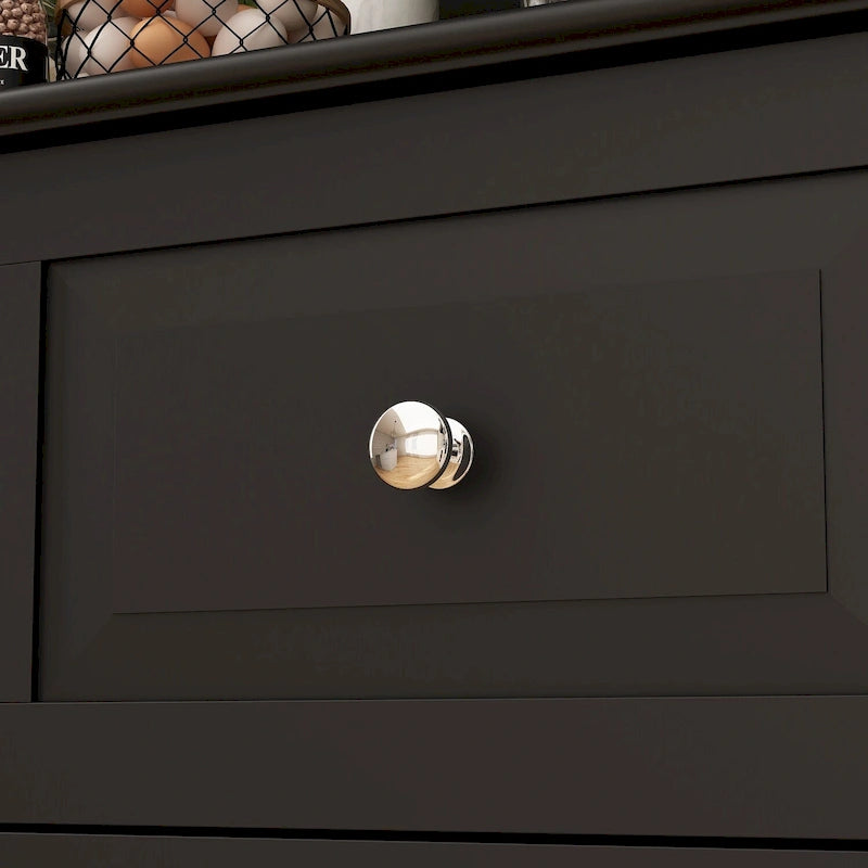 79Credenza da cucina con ante in vetro, mobile buffet laccato
