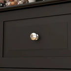 79Credenza da cucina con ante in vetro, mobile buffet laccato