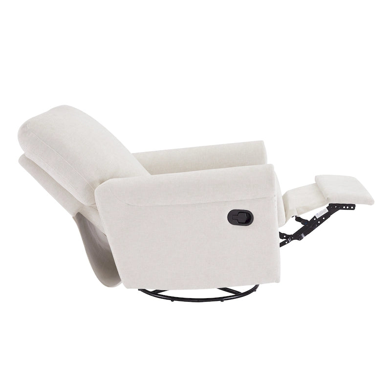 Poltrona reclinabile girevole a 360 gradi con movimento oscillatorio e poggiapiedi integrato (confezione da 2)