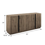 Credenza minimale a 4 ante da 70 pollici