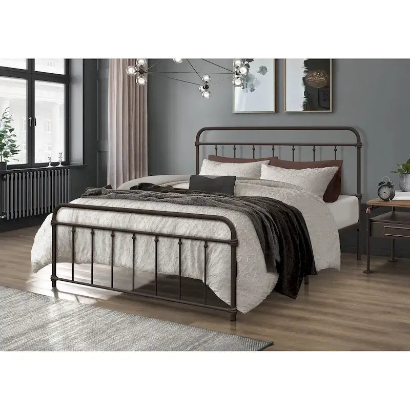 Letto a piattaforma in metallo