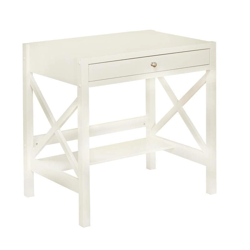 Scrivania rustica in legno con montanti a X