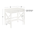 Scrivania rustica in legno con montanti a X