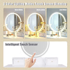 Modern Vanity with 4-Drawer Make-up Table Set with Mirror and Lights