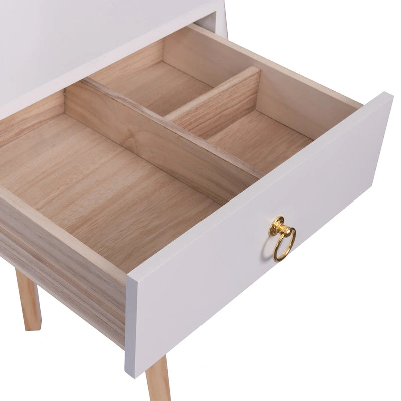 Moderna Toeletta da Trucco a 4 Cassetti con Specchio e Luci