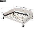 Letto a giorno imbottito capitonné, matrimoniale, beige