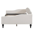Letto a giorno imbottito capitonné, matrimoniale, beige
