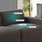 Divano moderno in tessuto di lino 71*35.5, elegante e minimalista 2-3 posti, facile da installare, squisito divanetto