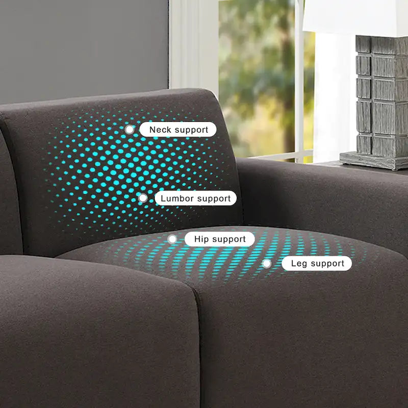 Divano moderno in tessuto di lino 71*35.5, elegante e minimalista 2-3 posti, facile da installare, squisito divanetto