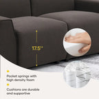 Divano moderno in tessuto di lino 71*35.5, elegante e minimalista 2-3 posti, facile da installare, squisito divanetto