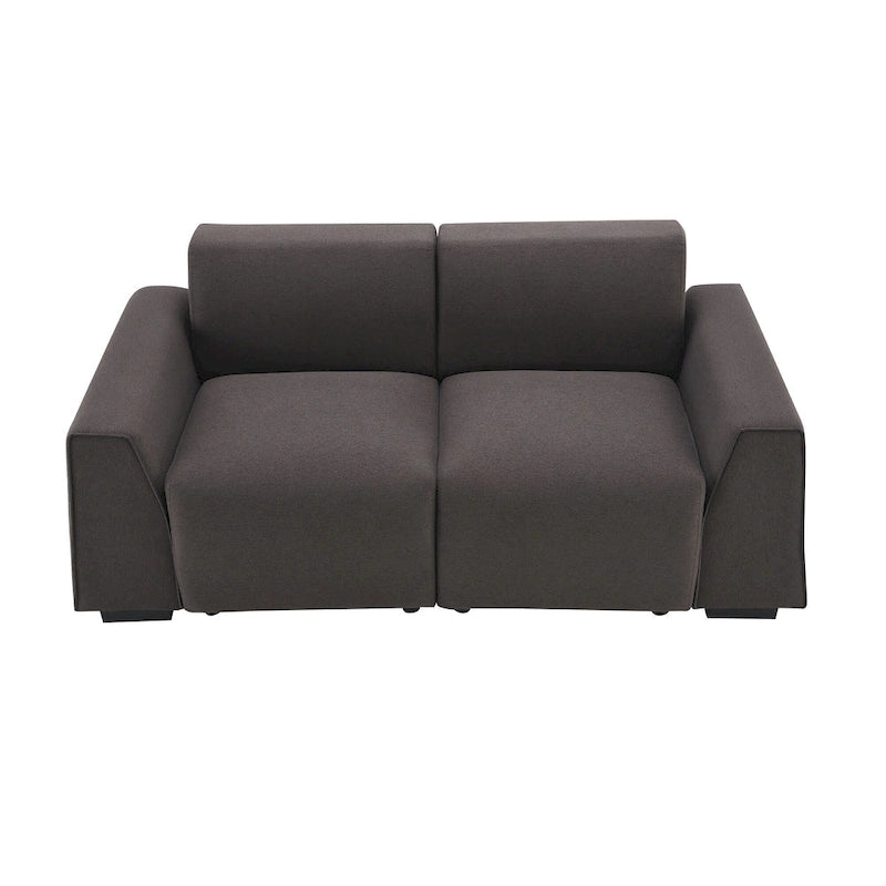 Divano moderno in tessuto di lino 71*35.5, elegante e minimalista 2-3 posti, facile da installare, squisito divanetto