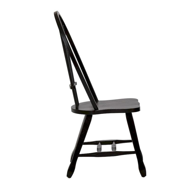 Sedia da pranzo Rustica Black Sheaf Back (confezione da 2)