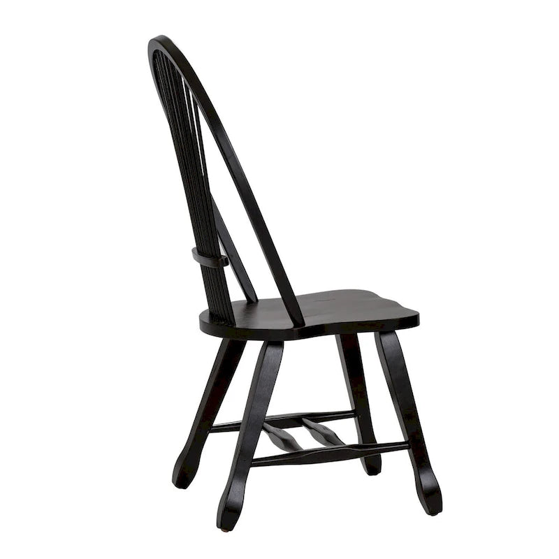 Sedia da pranzo Rustica Black Sheaf Back (confezione da 2)