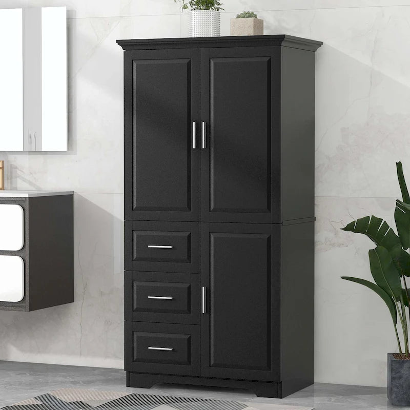 Mobiletto da bagno con cassetti e ripiano regolabile