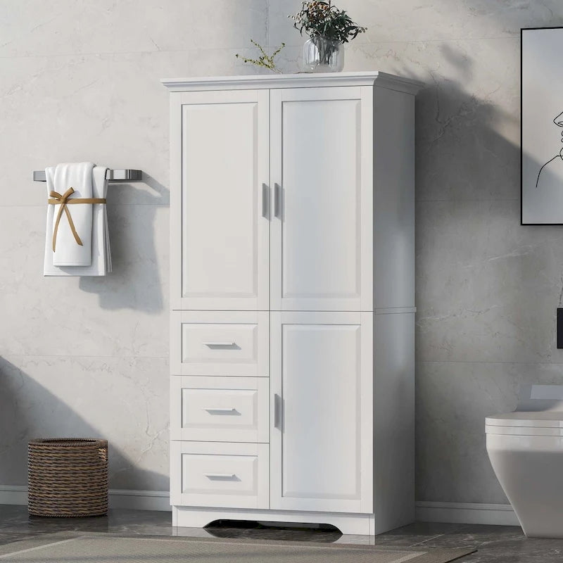 Mobiletto da bagno con cassetti e ripiano regolabile