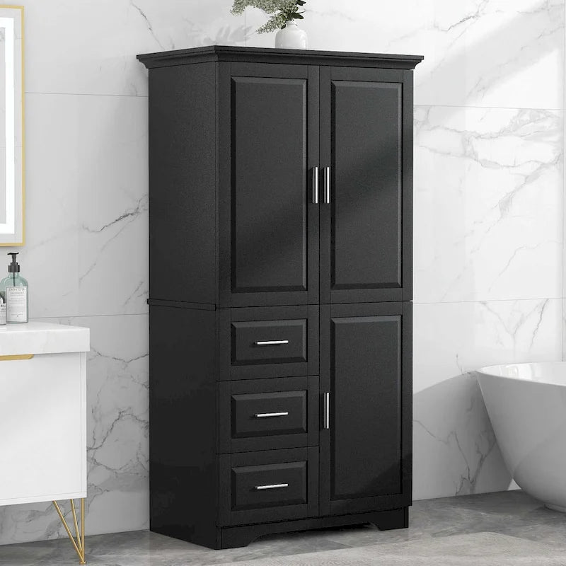 Mobiletto da bagno con cassetti e ripiano regolabile