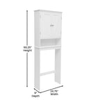 Mobiletto da bagno salvaspazio da mettere sopra il WC, con ripiani e ante con chiusura magnetica