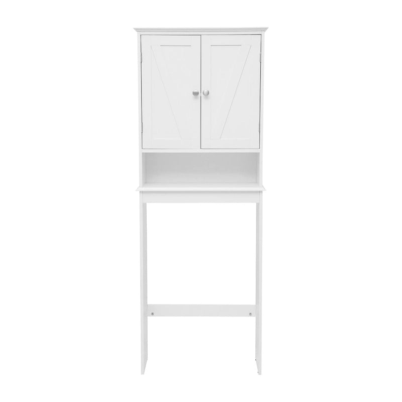 Mobiletto da bagno salvaspazio da mettere sopra il WC, con ripiani e ante con chiusura magnetica