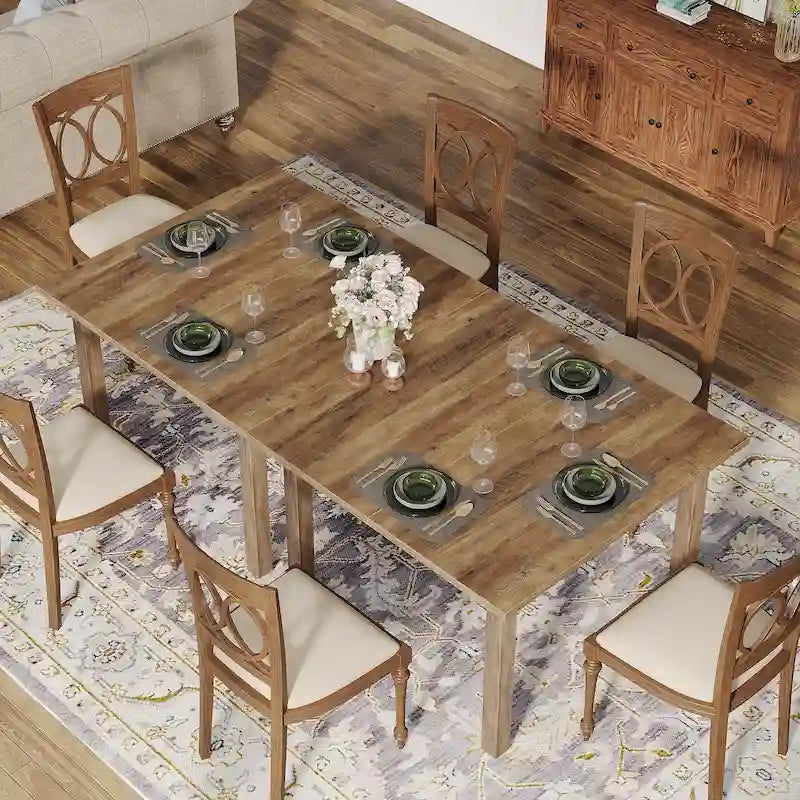 Tavolo da pranzo quadrato da 100 cm per 2-4 persone con gambe in legno massello per soggiorno e sala da pranzo