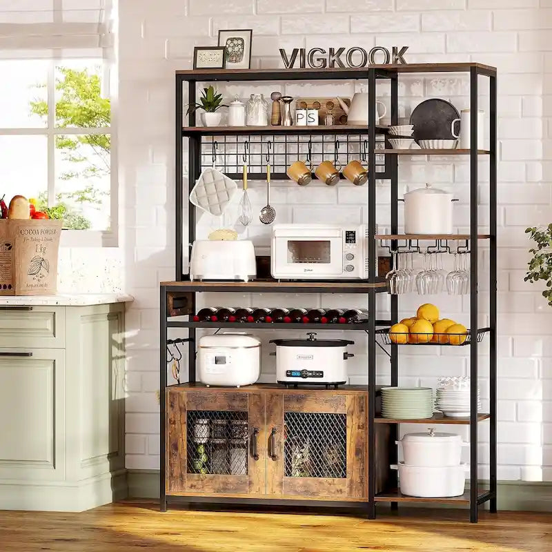 47,2 pollici in Bakers Rack con presa di corrente Coffee Bar con mobiletto
