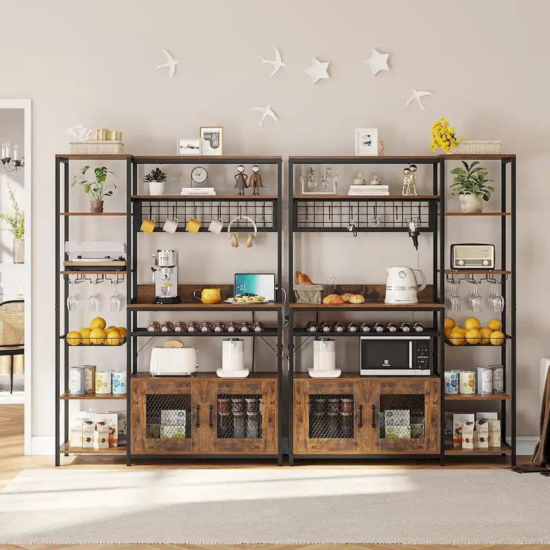 47,2 pollici in Bakers Rack con presa di corrente Coffee Bar con mobiletto