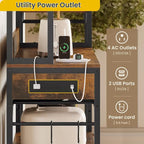 47,2 pollici in Bakers Rack con presa di corrente Coffee Bar con mobiletto