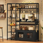 47,2 pollici in Bakers Rack con presa di corrente Coffee Bar con mobiletto