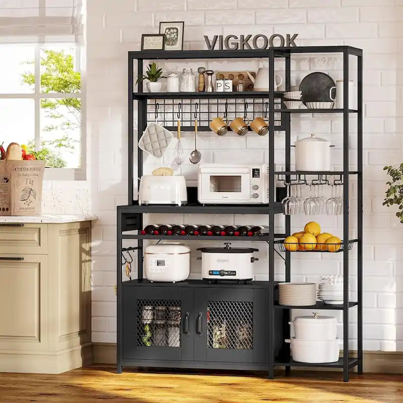 47,2 pollici in Bakers Rack con presa di corrente Coffee Bar con mobiletto