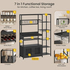 47,2 pollici in Bakers Rack con presa di corrente Coffee Bar con mobiletto