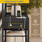 47,2 pollici in Bakers Rack con presa di corrente Coffee Bar con mobiletto