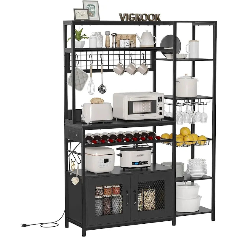 47,2 pollici in Bakers Rack con presa di corrente Coffee Bar con mobiletto