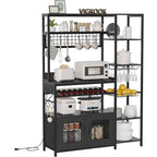 47,2 pollici in Bakers Rack con presa di corrente Coffee Bar con mobiletto