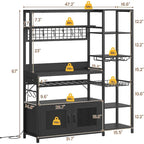 47,2 pollici in Bakers Rack con presa di corrente Coffee Bar con mobiletto