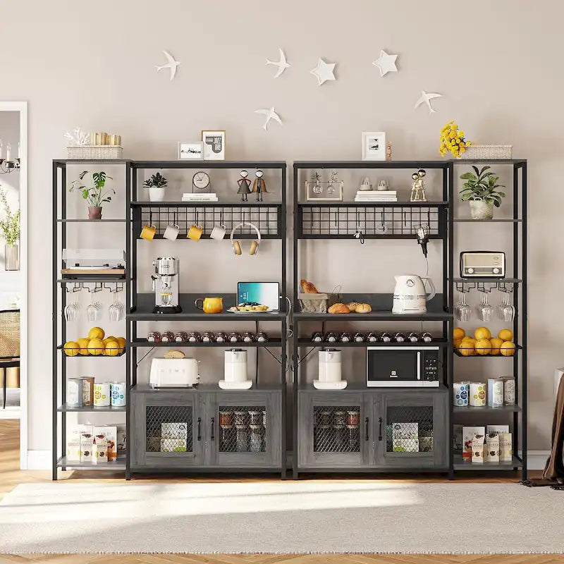 47,2 pollici in Bakers Rack con presa di corrente Coffee Bar con mobiletto