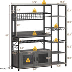 47,2 pollici in Bakers Rack con presa di corrente Coffee Bar con mobiletto