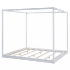 Letto a baldacchino con piattaforma King Size e gambe di supporto