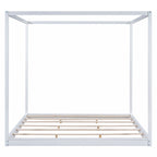Letto a baldacchino con piattaforma King Size e gambe di supporto