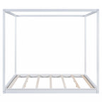 Letto a baldacchino con piattaforma King Size e gambe di supporto