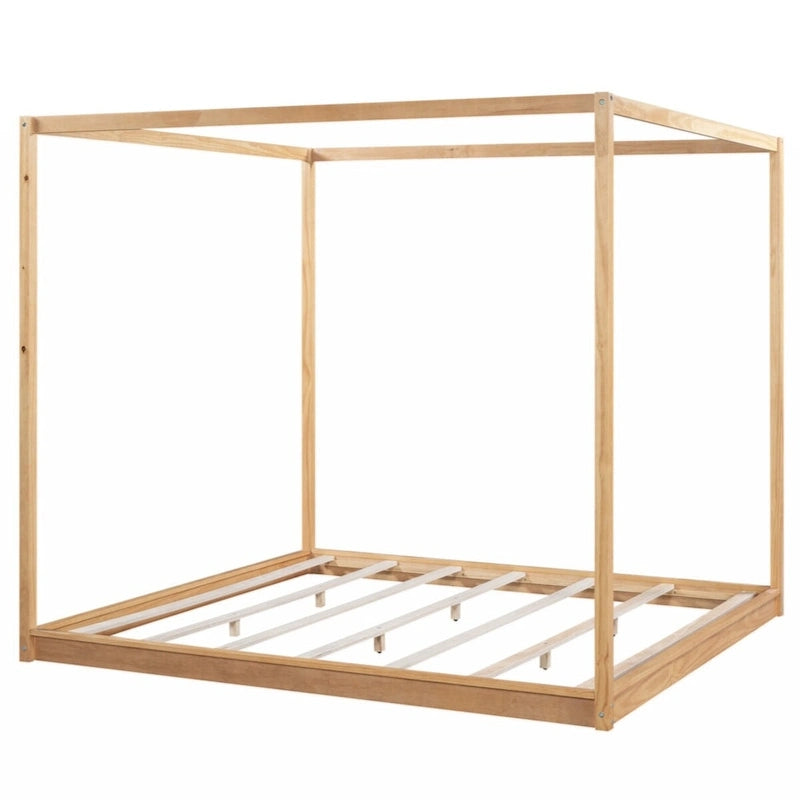Letto a baldacchino con piattaforma King Size e gambe di supporto