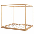 Letto a baldacchino con piattaforma King Size e gambe di supporto