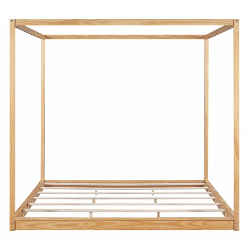 Letto a baldacchino con piattaforma King Size e gambe di supporto
