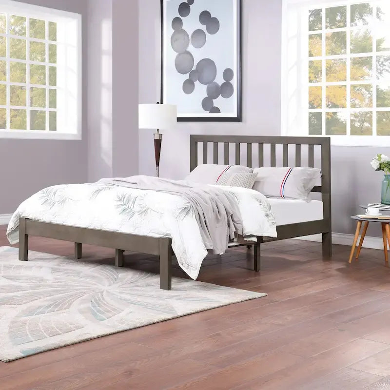 Letto a piattaforma in legno di acacia, Queen Size