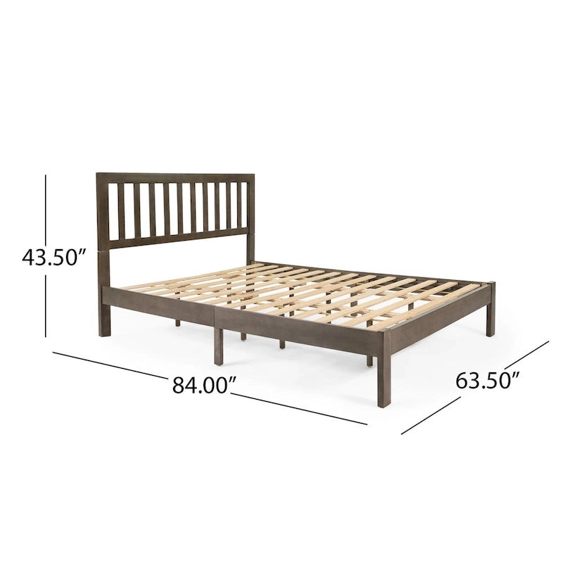 Letto a piattaforma in legno di acacia, Queen Size